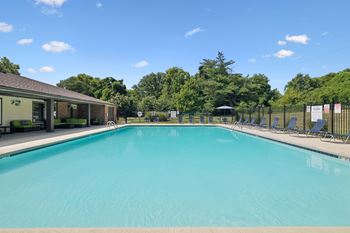Sparkling outdoor pool